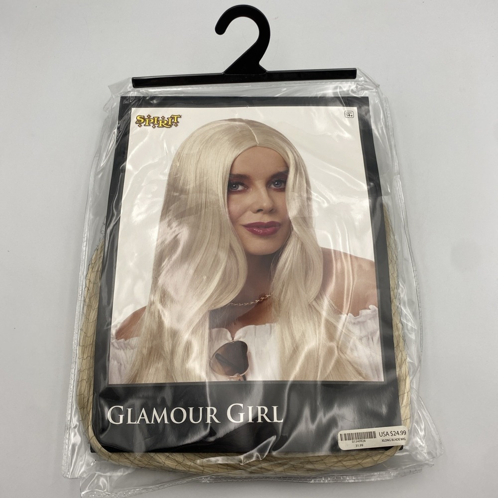 Spirit Halloween‎ Glamour Girl Long Blonde Fashion Costume Wig Barbie